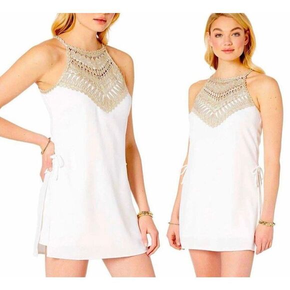 NEW Lilly Pulitzer Pearl Romper size 10 White - Picture 1 of 13